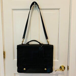 Vintage Schlesinger Full Grain Cowhide Leather Vintage Briefcase Messenger Bag